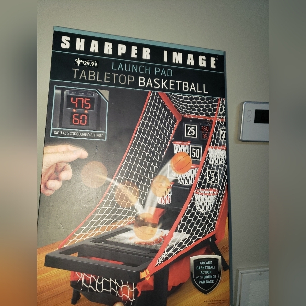 Sharper Image Tabletop Basketball Game - Black and Red